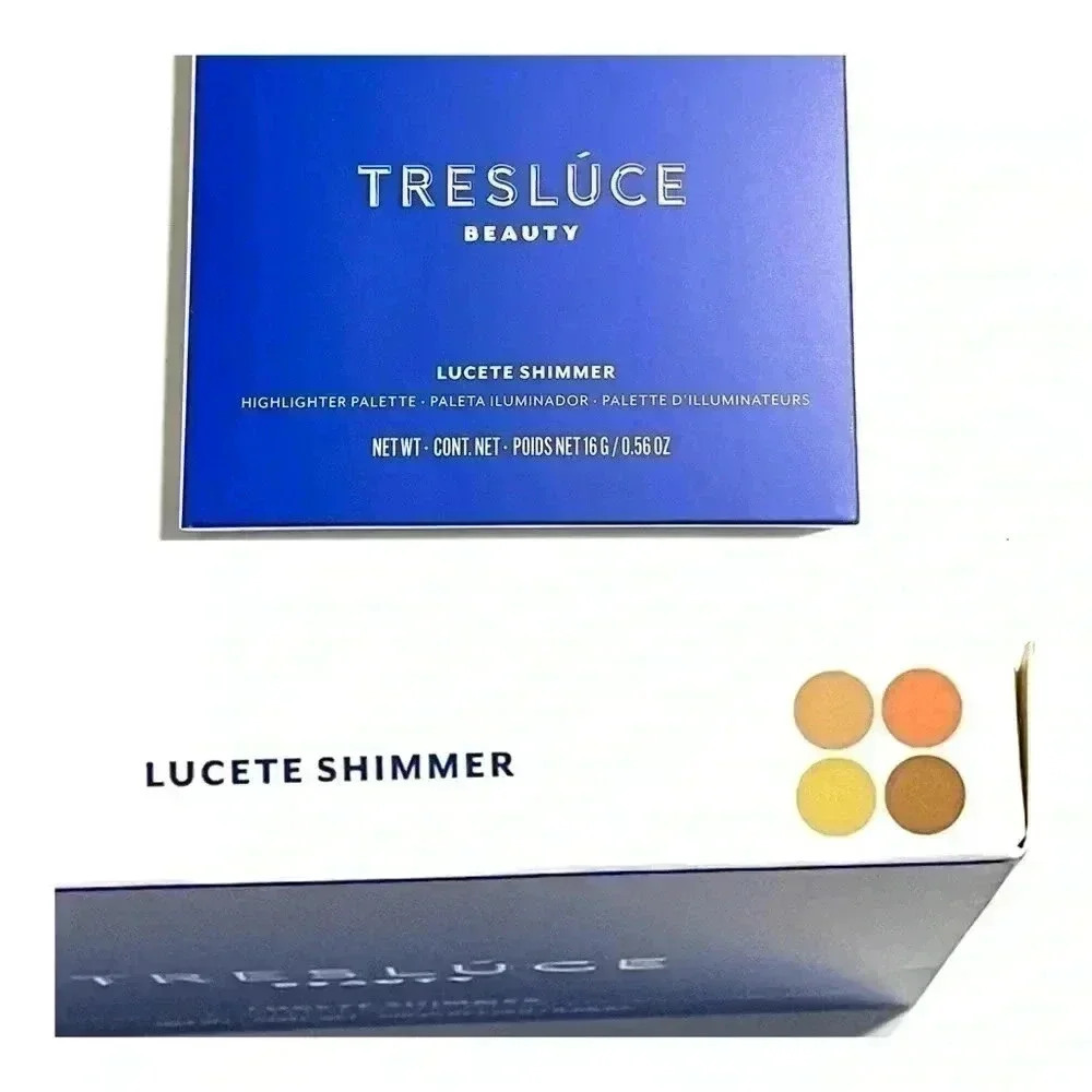 Tresluce Beauty Lucete Shimmer Four Shade Highlighter Palette NEW